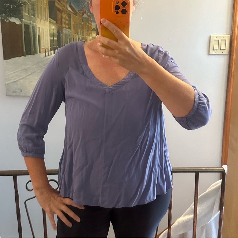 Side split blouse XL hides belly